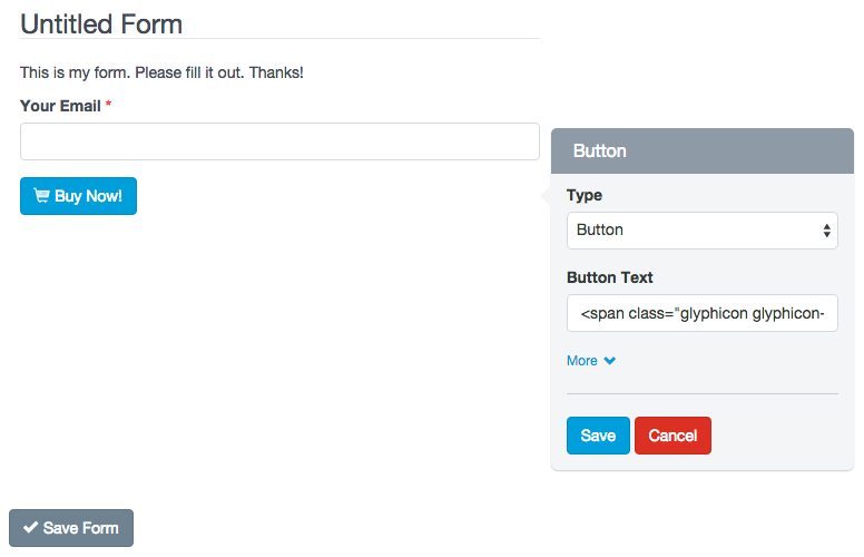 NPOHarmony - Form Builder - Button