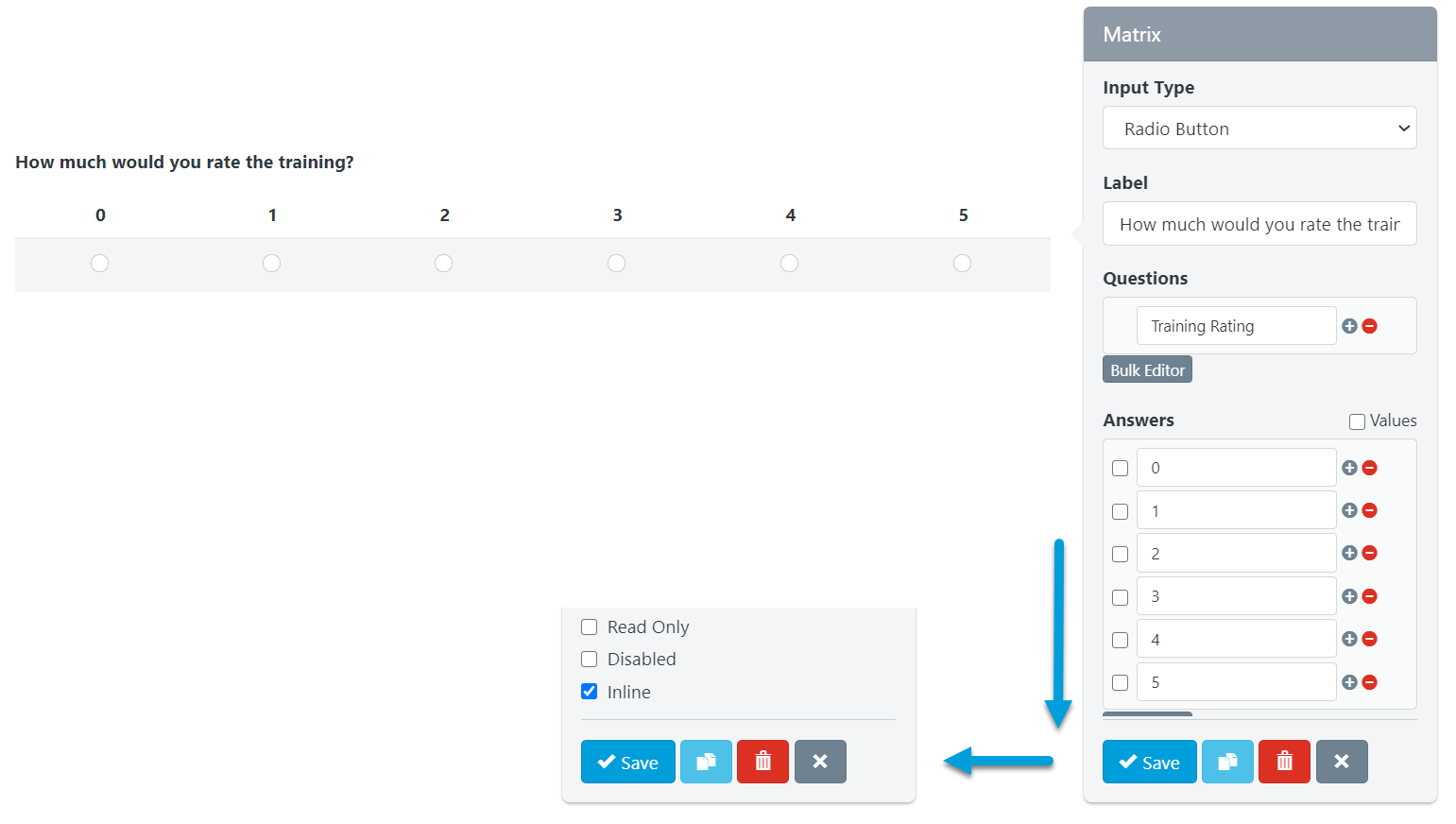 NPOHarmony - Form Builder - Matrix Field In Line