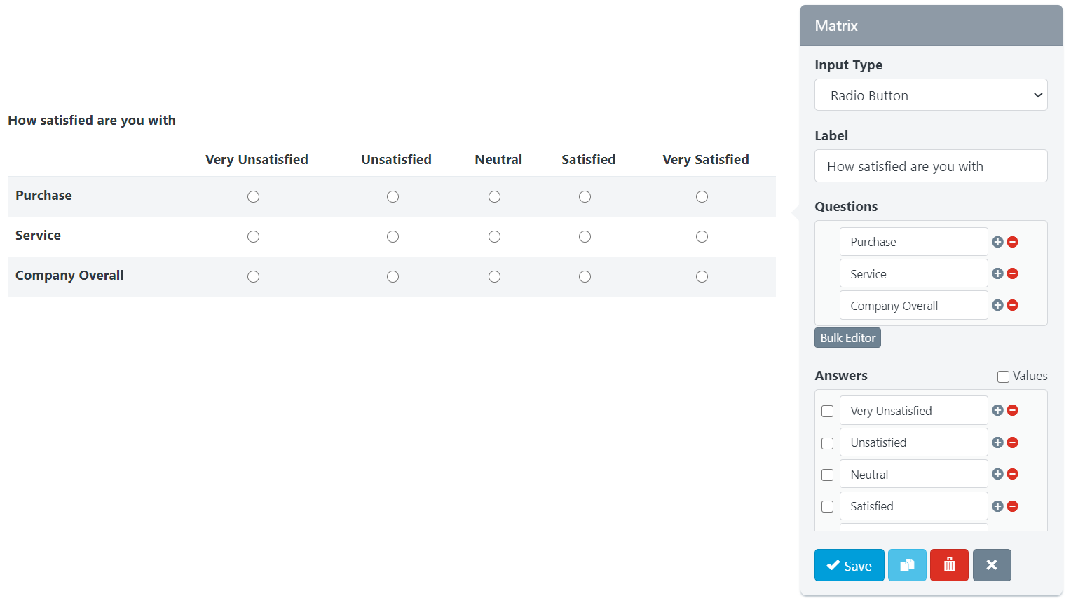 NPOHarmony - Form Builder - Matrix Field